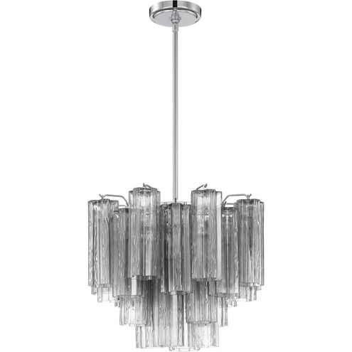 Addis 4 Light 17.75 inch Polished Chrome Chandelier Ceiling Light in Smoke