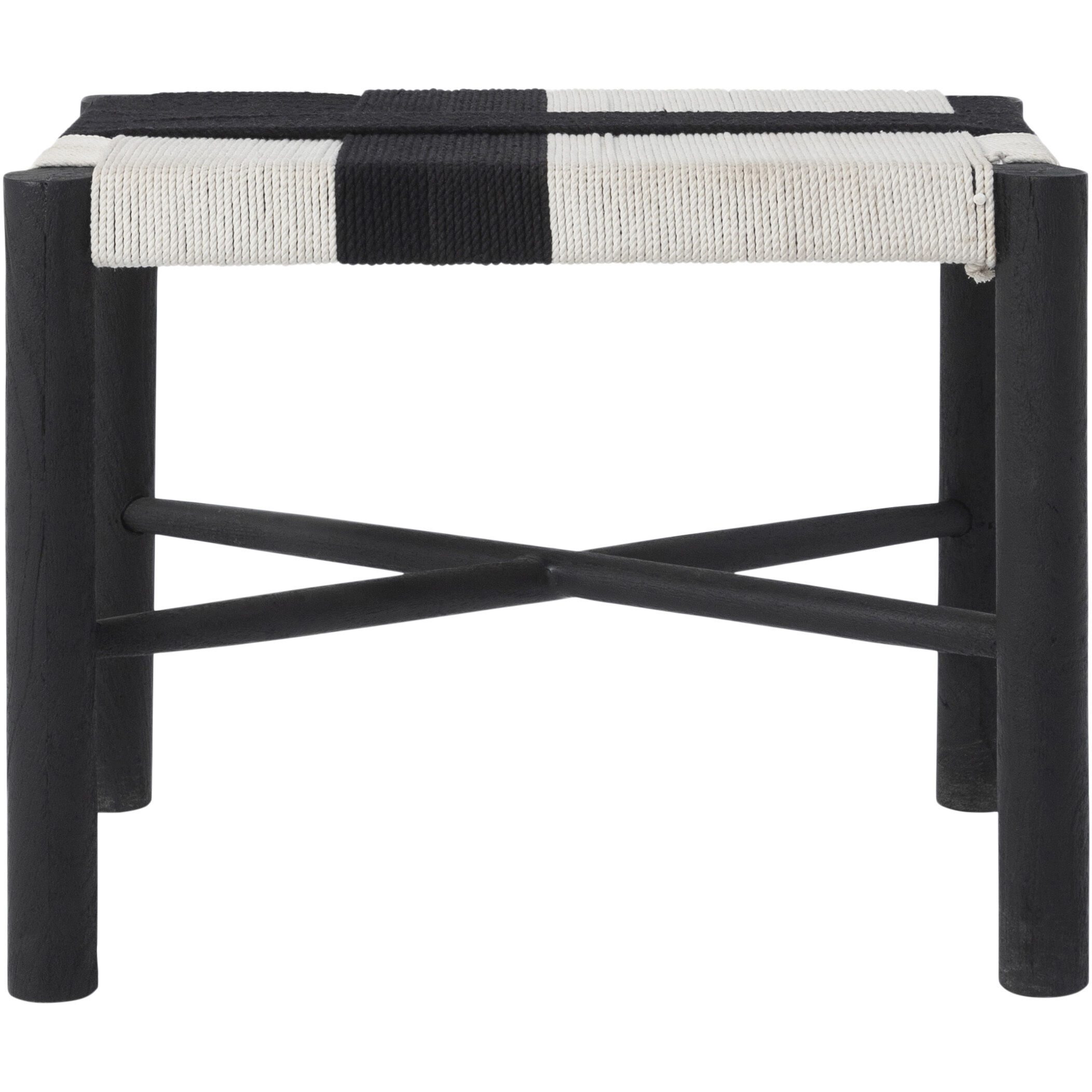 Plex 16 inch Black and Black & White Stool