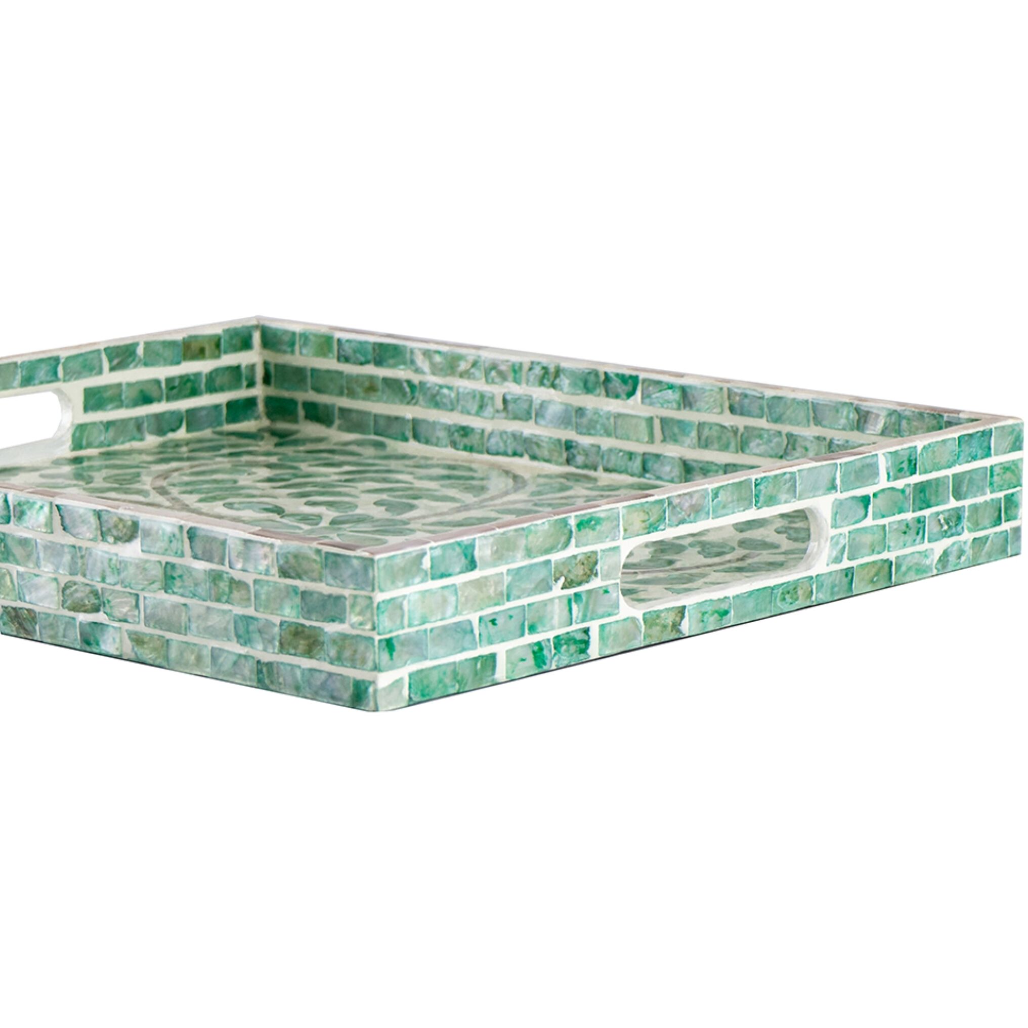Anita Green Tray, Rectangular