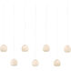 Lazio 7 Light 59 inch Natural Stone and Silver Multi-Drop Pendant Ceiling Light