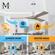 Atlas Nan 52 inch Matte White with Gray Ash Blades Ceiling Fan