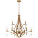 Tranquility 9 Light 30 inch Antique Gold Chandelier Ceiling Light