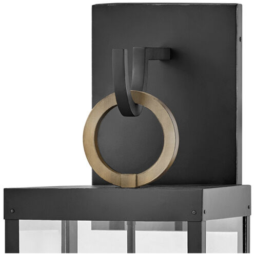 Estate Series Porter LED 35 inch Black with Burnished Bronze Outdoor Wall Mount Lantern
