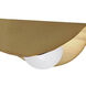 Emma 2 Light 34 inch Matte Black with Aged Brass Horizontal Pendant Ceiling Light in Matte Black and Aged Brass