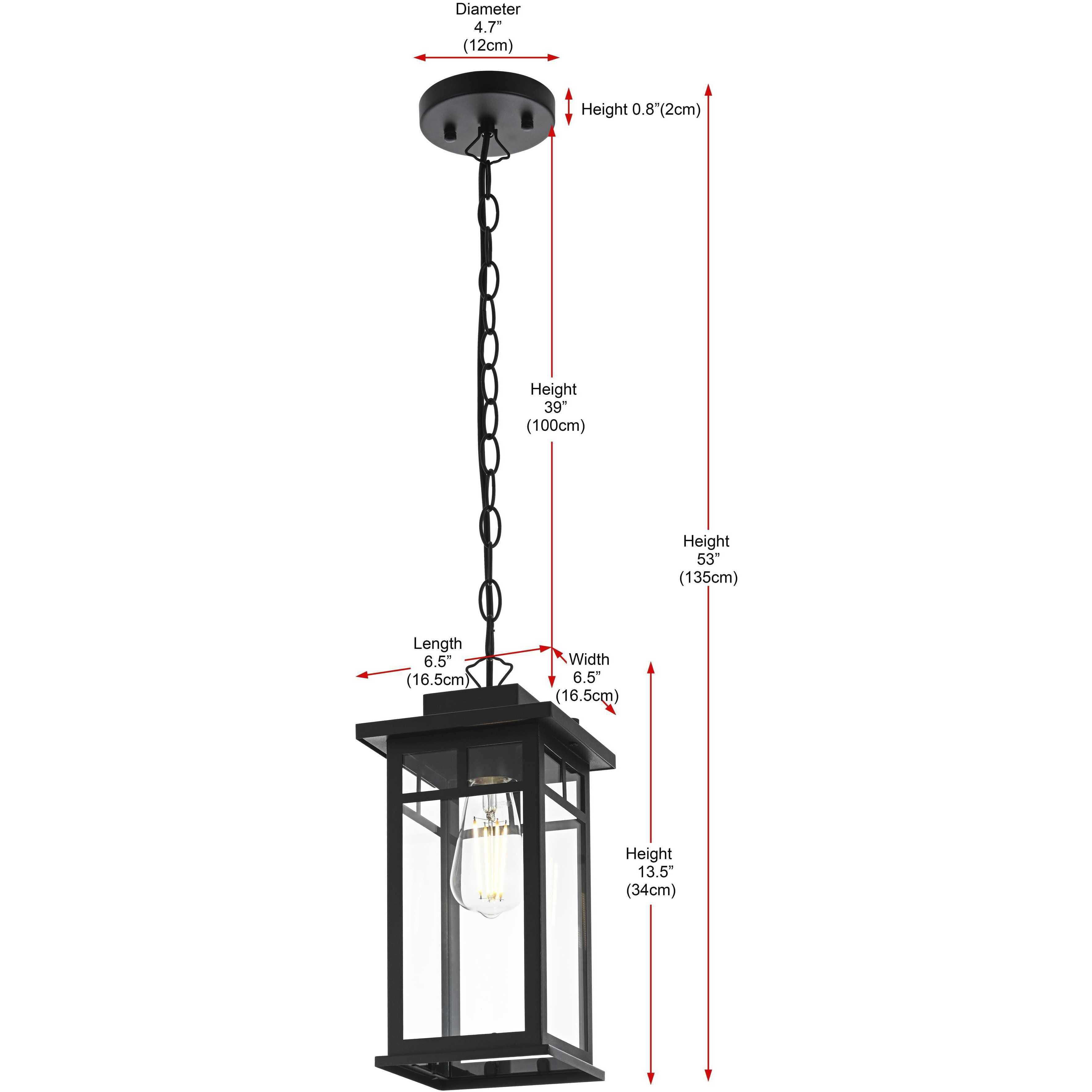 Mercer 1 Light 6.5 inch Black Outdoor Pendant