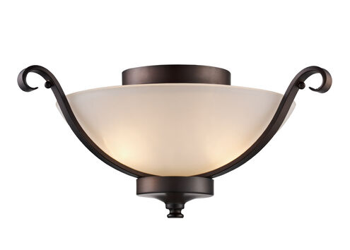 Ballard 2 Light 14 inch Rubbed Oil Bronze Flushmount Ceiling Light