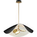 Carmen LED 32 inch Black and Gold Single Pendant Ceiling Light in Black/Gold