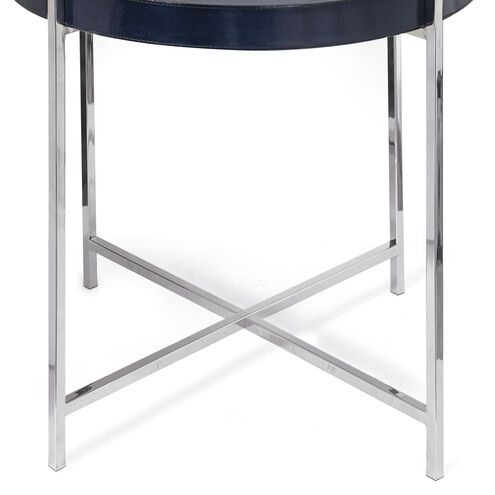 Derby 25 X 25 inch Blue Side Table, Tray Table