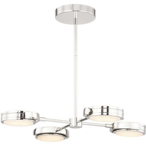 Blanco 28.13 inch Polished Nickel and Alabaster Pendant Ceiling Light