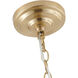 Canada 6 Light 16 inch Antique Brass Chandelier Ceiling Light, Gold Frame