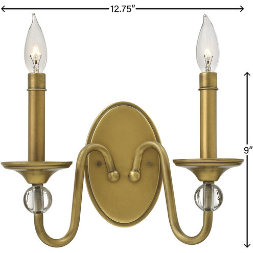 Eleanor LED 13 inch Heritage Brass Indoor Wall Sconce Wall Light