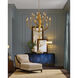 Menefee 18 Light 49.25 inch Antique Gold Leaf Chandelier Ceiling Light, Large