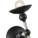 Nadine 1 Light 4.63 inch Matte Black and Cotton Bath Vanity Light Wall Light