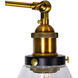 Eustis 1 Light 7 inch Black and Gold Brass Wall Light