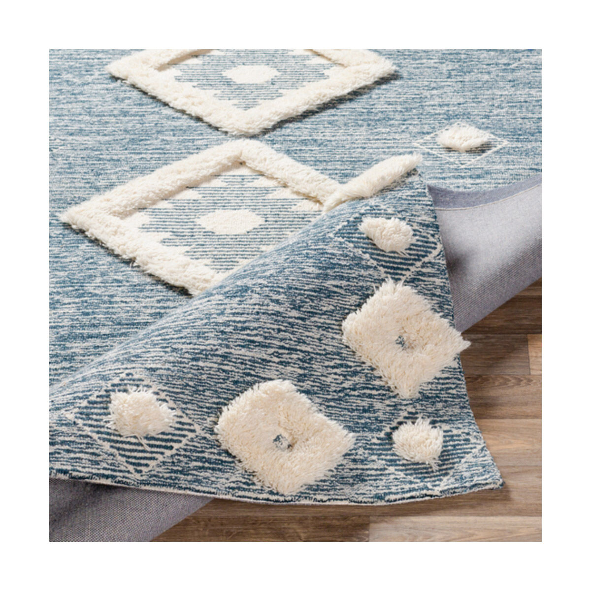 Cherokee 144 X 108 inch Navy/Cream Rugs