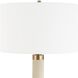 Wessex 65.75 inch 150.00 watt Antique Brushed Brass and White Faux Shagreen Floor Lamp Portable Light