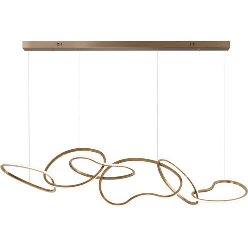 Unity LED 69 inch Brushed Champagne Linear Pendant Ceiling Light