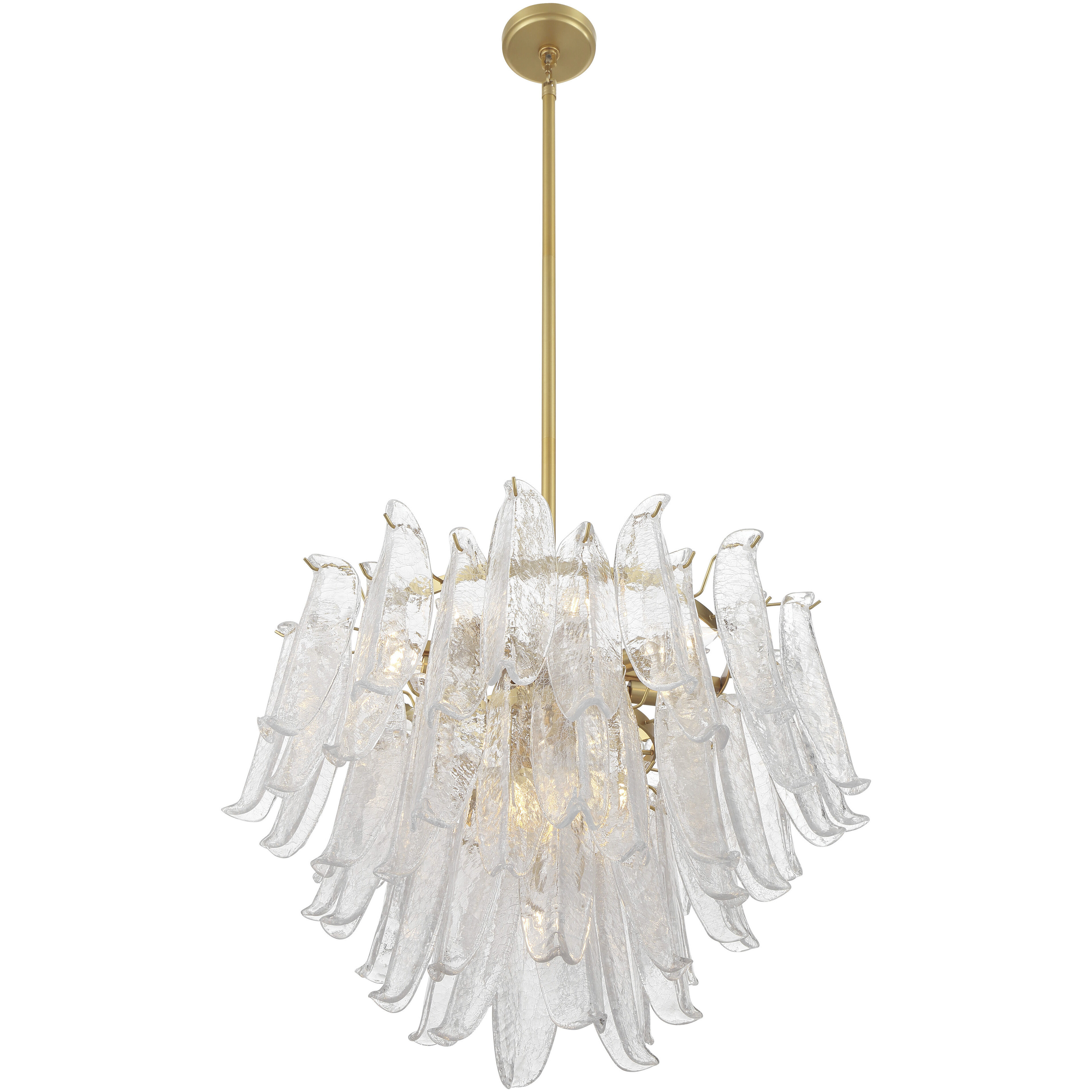 Regent 13 Light 28.25 inch Legacy Brass Chandelier Ceiling Light in Clear Crackled Glass
