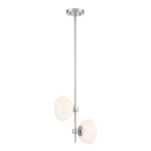 Zio 2 Light 10 inch Polished Nickel Pendant Ceiling Light