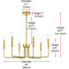 Willa 6 Light 26 inch Brass Pendant Ceiling Light