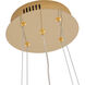 Canada LED 20 inch Brass LED Chandelier Ceiling Light