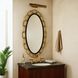 Chains of Love 40 X 24 inch Matte Black and Textured Gold Wall Mirror