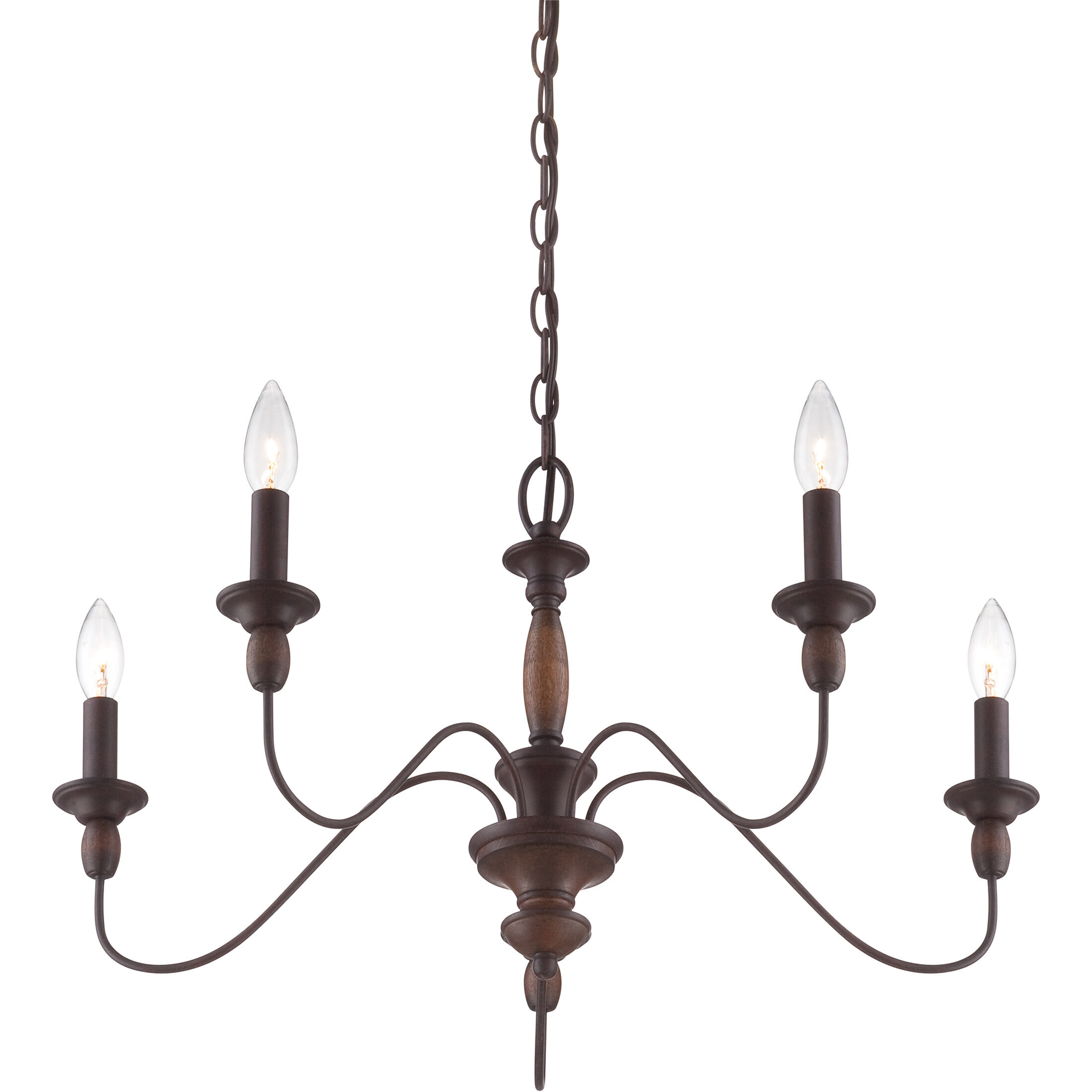Holbrook 5 Light 24 inch Tuscan Brown Chandelier Ceiling Light