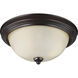 Geary 2 Light 12.5 inch Bronze Flush Mount Ceiling Light