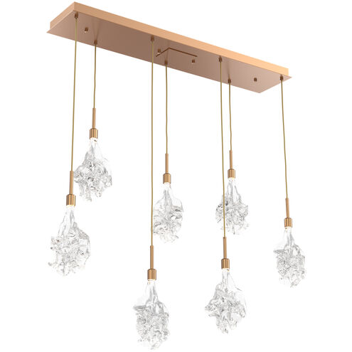 Blossom LED 45.6 inch Novel Brass Linear Pendant Ceiling Light in 2700K LED, Multi-Port
