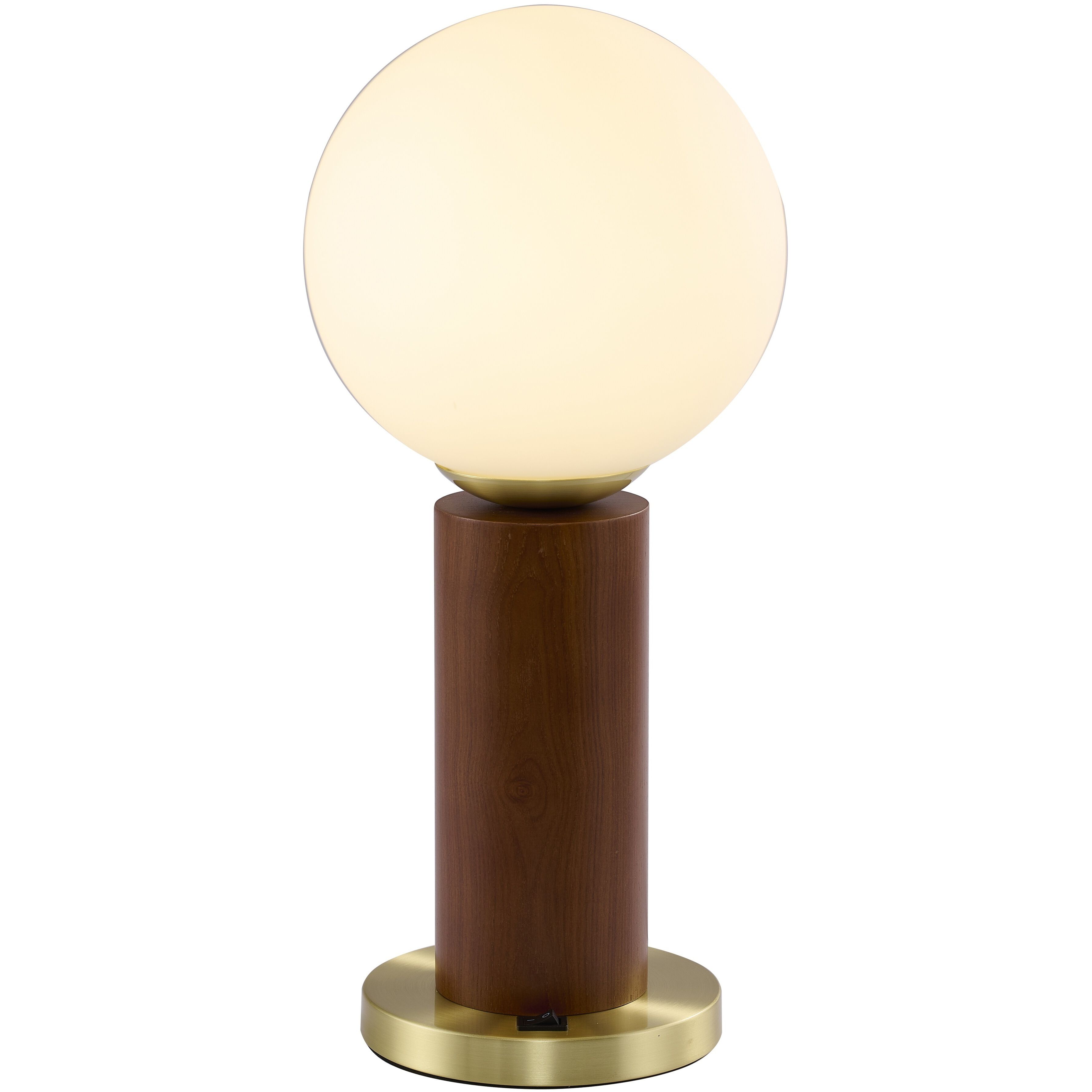 Canada 17 inch 60.00 watt Dark Oak and Satin Brass Table Lamp Portable Light