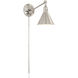 Morgan 17 inch 60.00 watt Polished Nickel Task Sconce Wall Light
