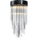 Waterfall 4 Light 12 inch Satin Brushed Black Pendant Ceiling Light