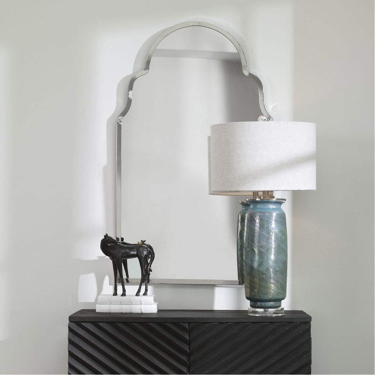 Brayden 43 X 26 inch Polished Nickel Wall Mirror