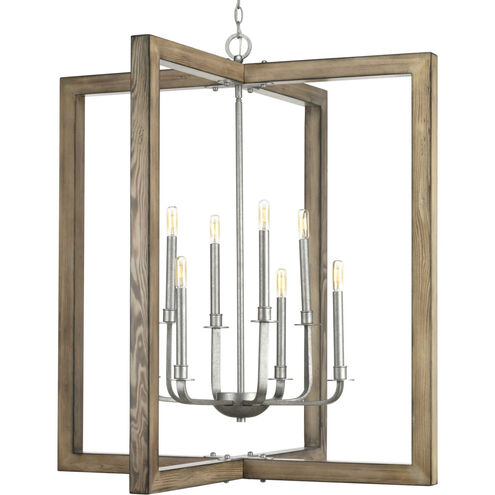 Turnbury 8 Light 36 inch Galvanized Chandelier Ceiling Light, Design Series