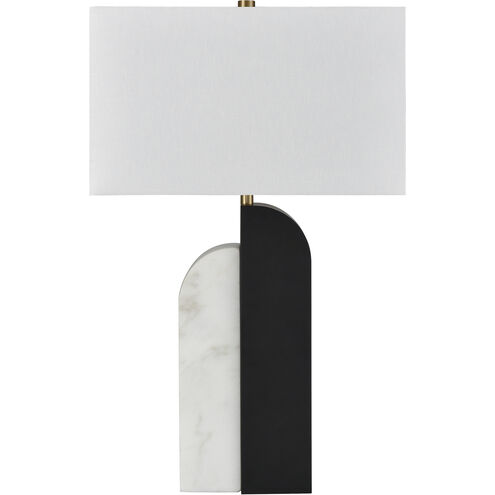 Ohara 28 inch 150.00 watt Matte Black and White Table Lamp Portable Light