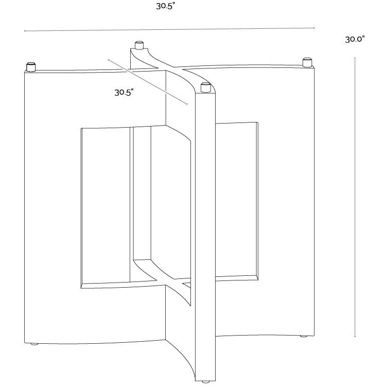 Lianne Gold Dining Table Base