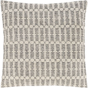 Leif 20 X 20 inch Charcoal/Ivory Pillow Cover 