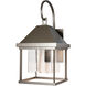 Dorset 1 Light 29.5 inch Coastal Black Outdoor Sconce in Opal, Large