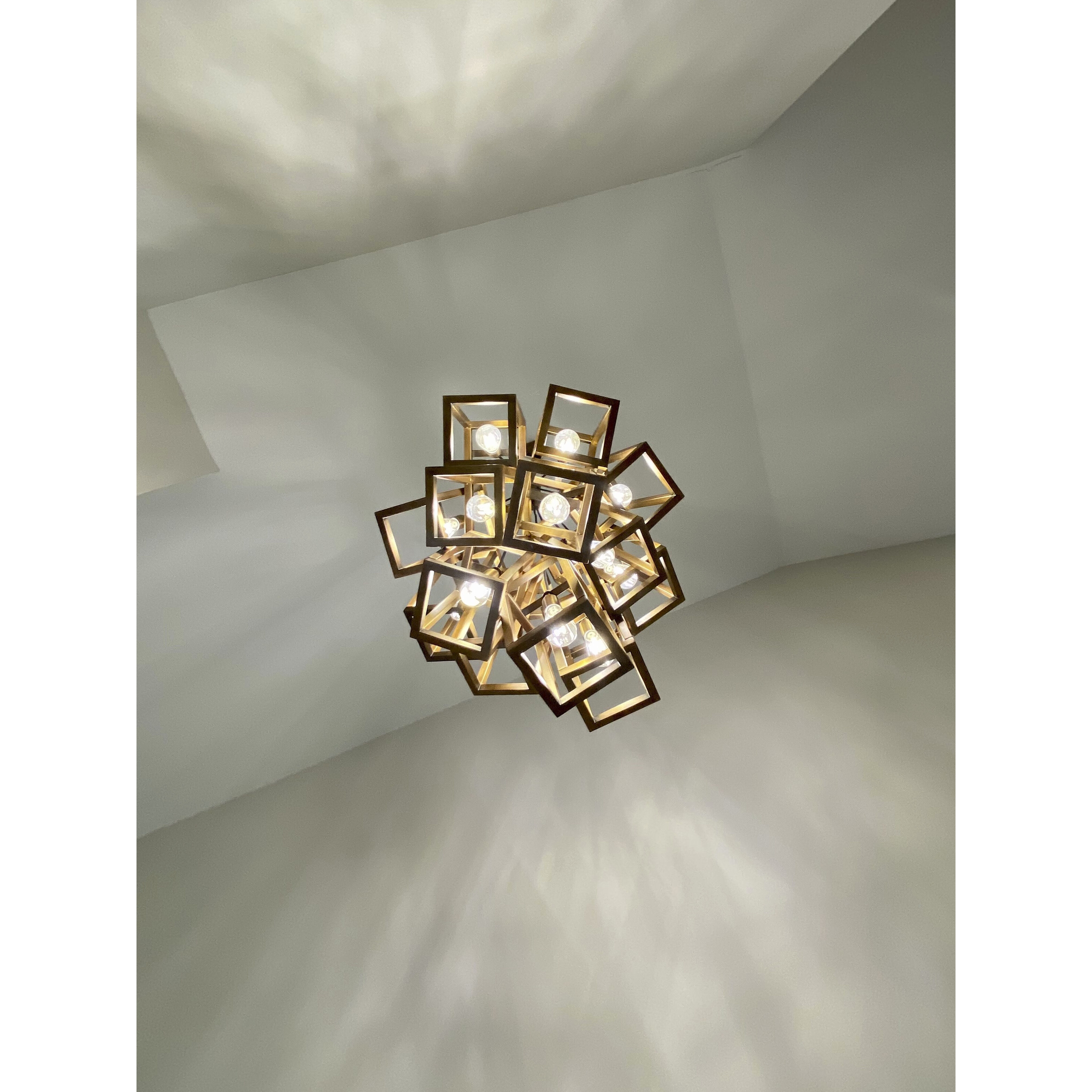 Ensemble LED 32.5 inch Brushed Bronze Chandelier Ceiling Light, Large