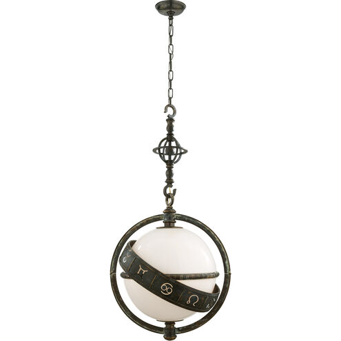 Chapman & Myers Zodiac 2 Light 23.5 inch Bronze Lantern Pendant Ceiling Light