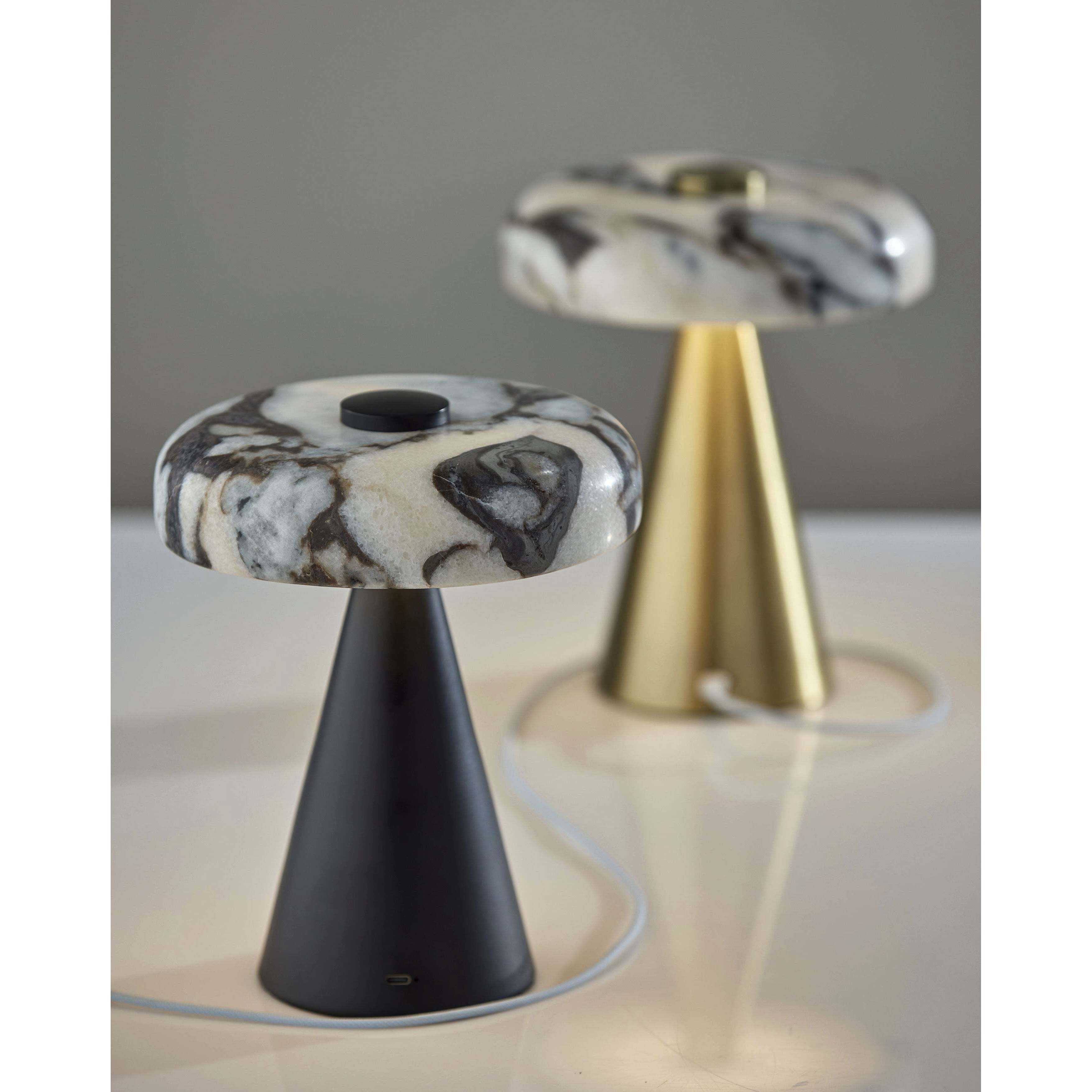 Randy 9 inch 3.00 watt Black Cordless Table Lamp Portable Light