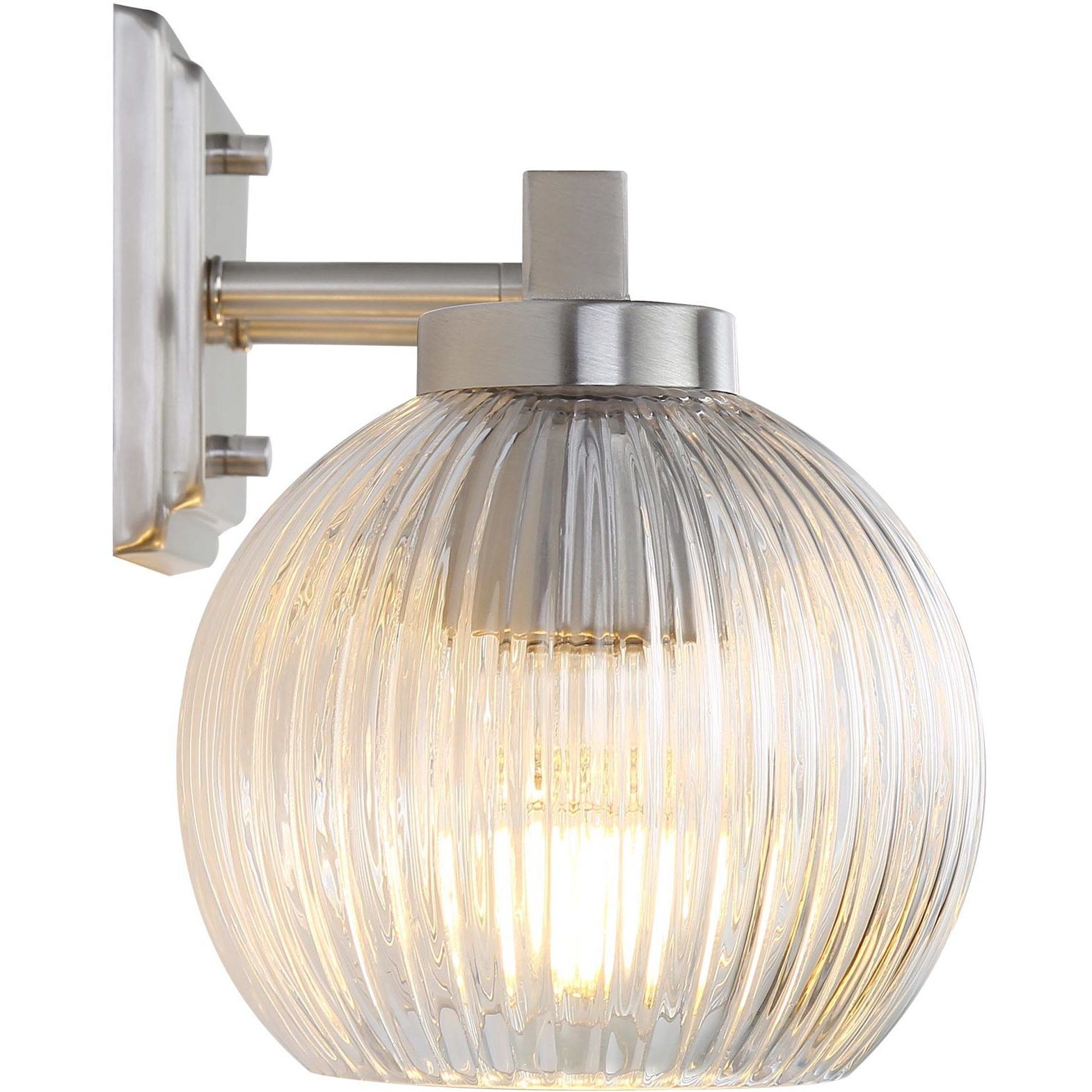 Yep Elliott Vanity Wall Light in Pewter, Ribbed