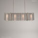 Downtown Mesh LED Beige Silver Linear Pendant Ceiling Light in Metallic Beige Silver, Frosted, 2700K LED