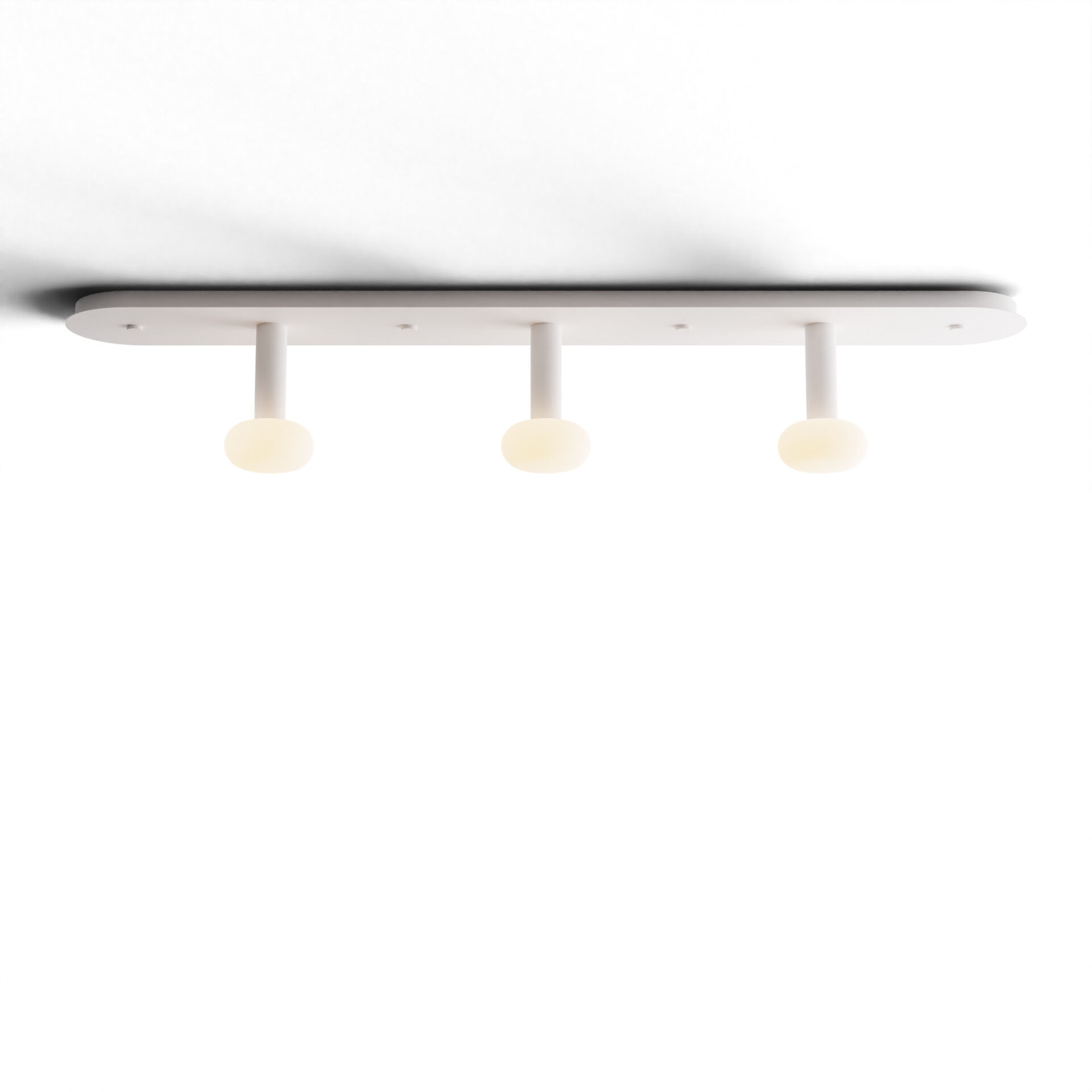 Combi LED 49 inch Matte White Pendant Ceiling Light, Suspension / Flush Mount 2-in-1