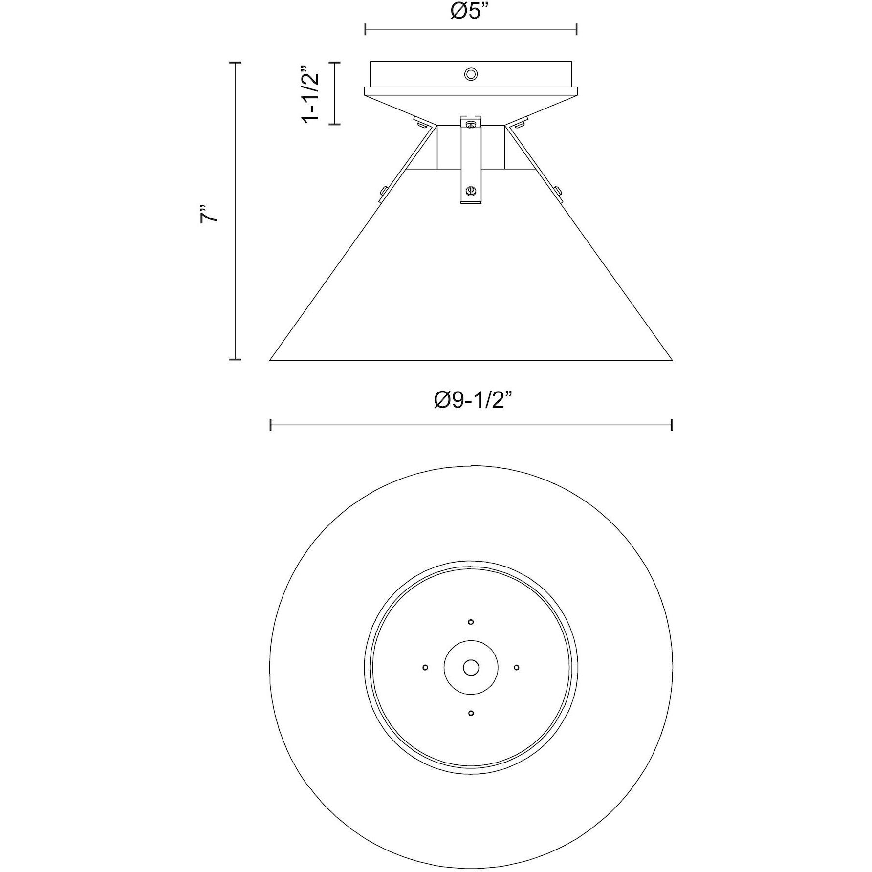 Alora Mood Archer 1 Light 9.5 inch Matte Black Flush Mount Ceiling Light