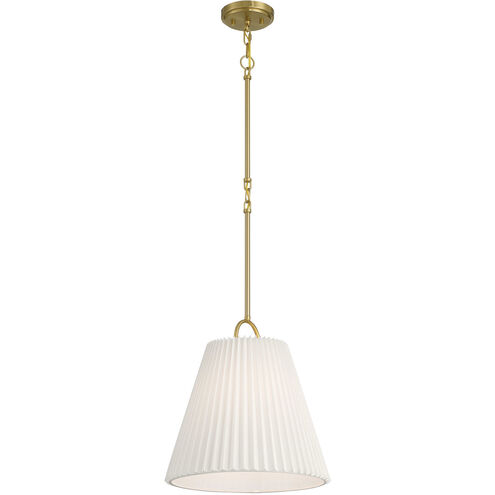 Scandinavian 1 Light 15 inch Natural Brass Pendant Ceiling Light