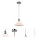 Ballston Orwell 1 Light 8 inch Polished Chrome Mini Pendant Ceiling Light in Matte White Glass, Ballston