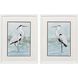 Heron on Blue Blue and White and Neutral and Multi Framed Art, Propac