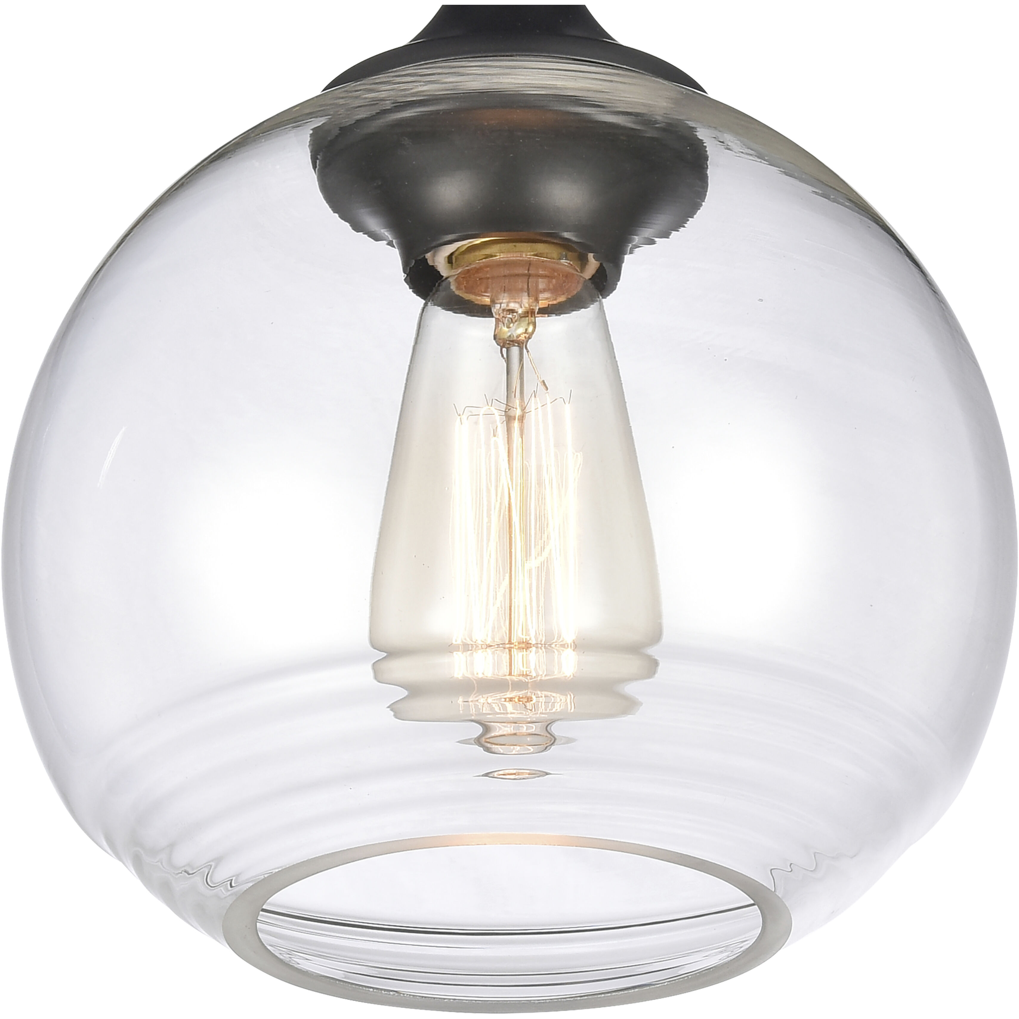 Angie 1 Light 8 inch Matte Black Semi Flush Mount Ceiling Light