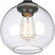 Angie 1 Light 8 inch Matte Black Semi Flush Mount Ceiling Light